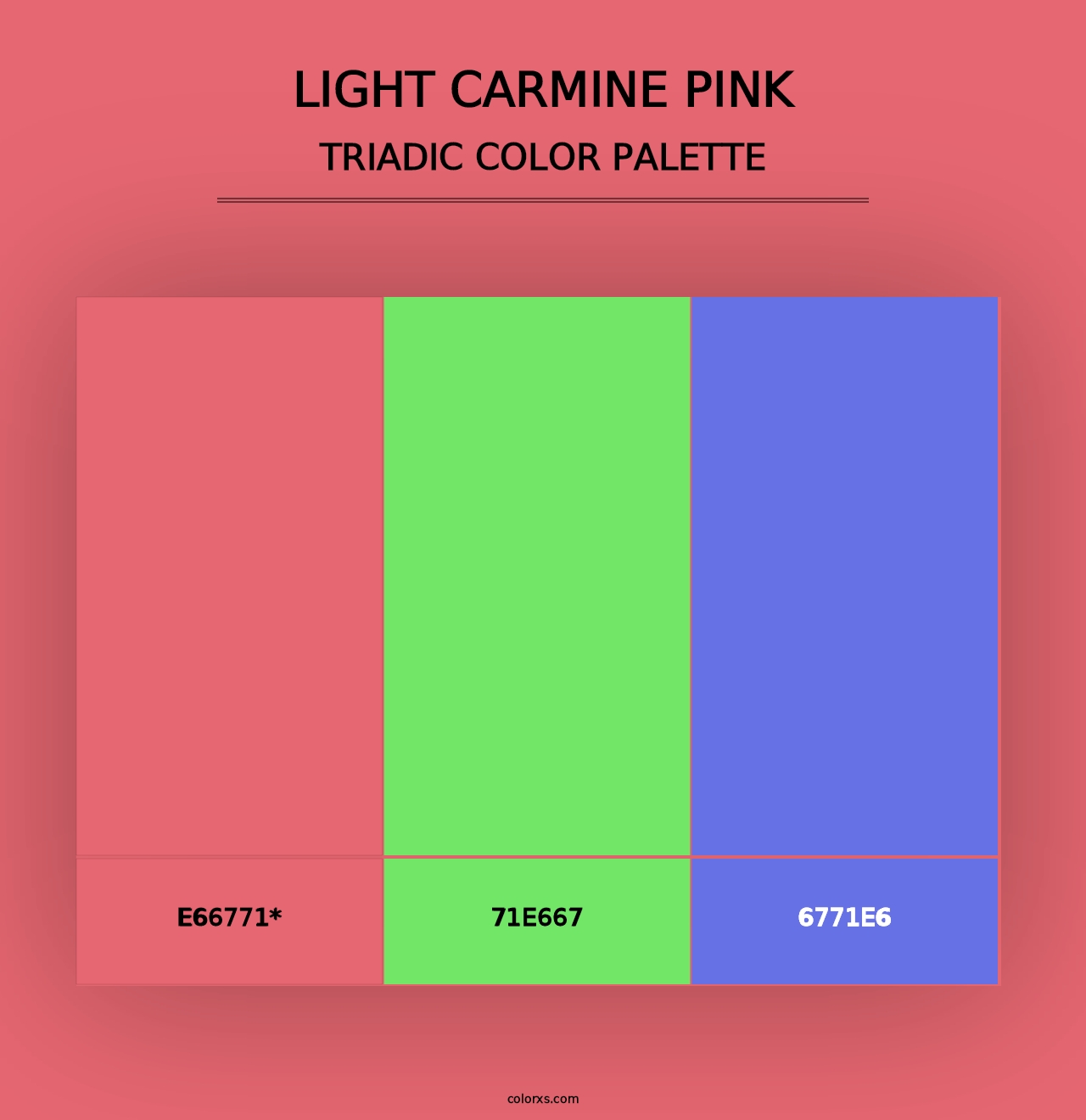 Light Carmine Pink - Triadic Color Palette