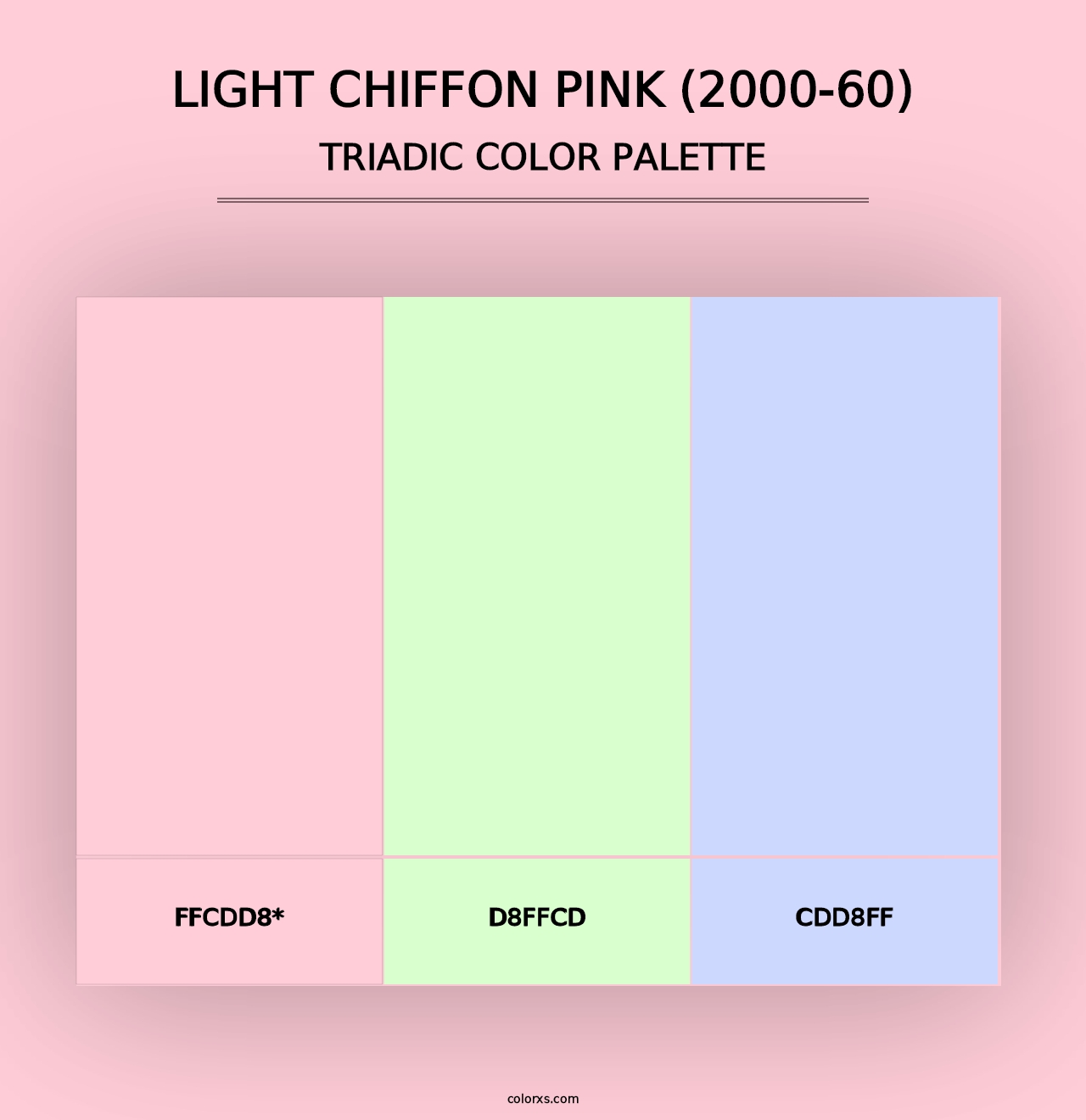 Light Chiffon Pink (2000-60) - Triadic Color Palette