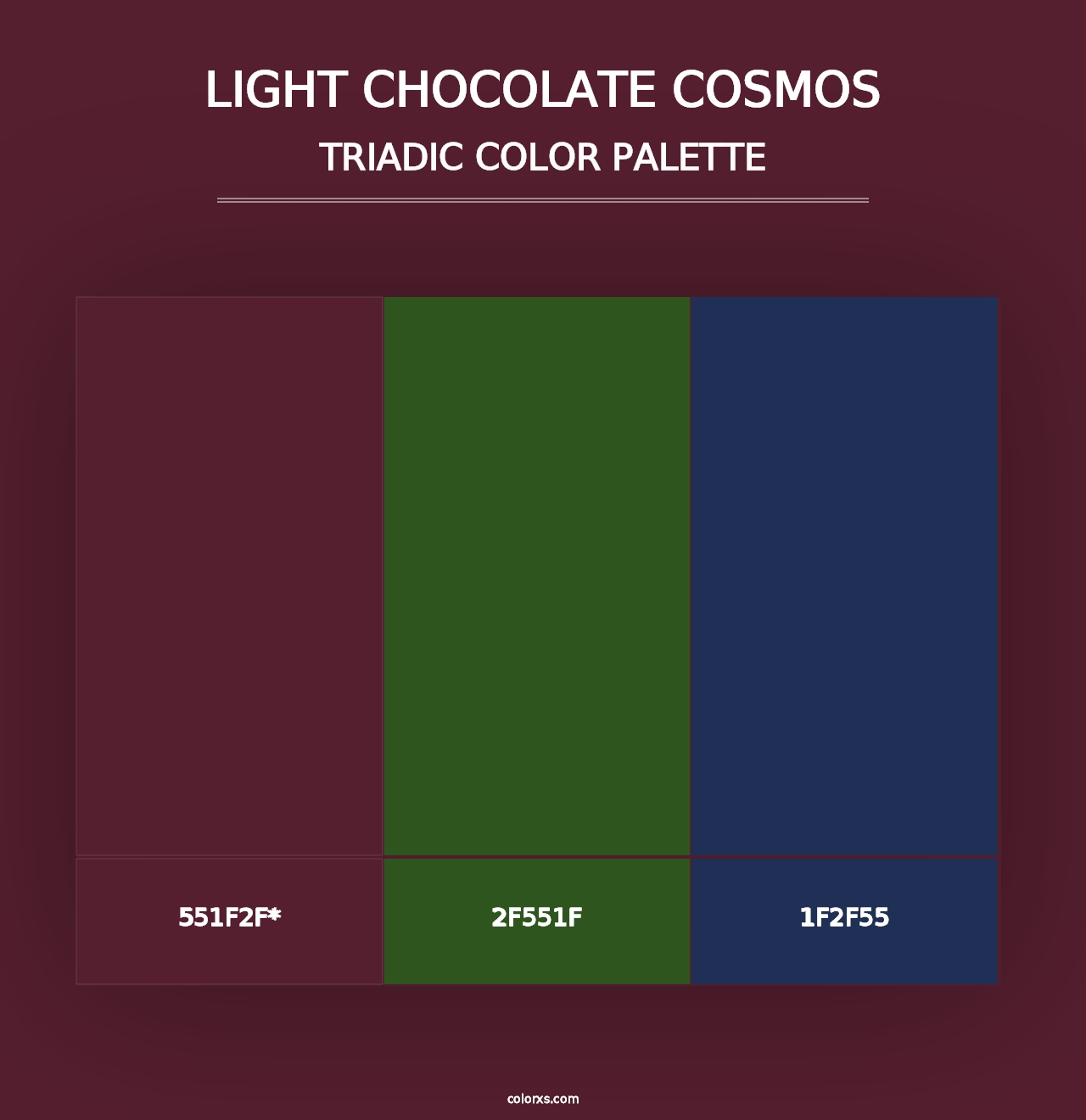 Light Chocolate Cosmos - Triadic Color Palette