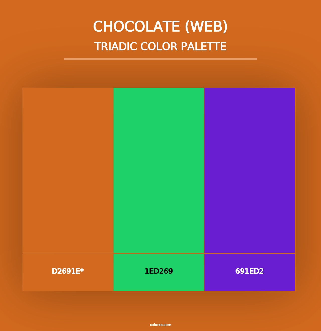 Chocolate (Web) - Triadic Color Palette