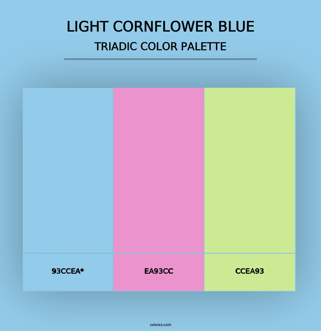 Light Cornflower Blue - Triadic Color Palette