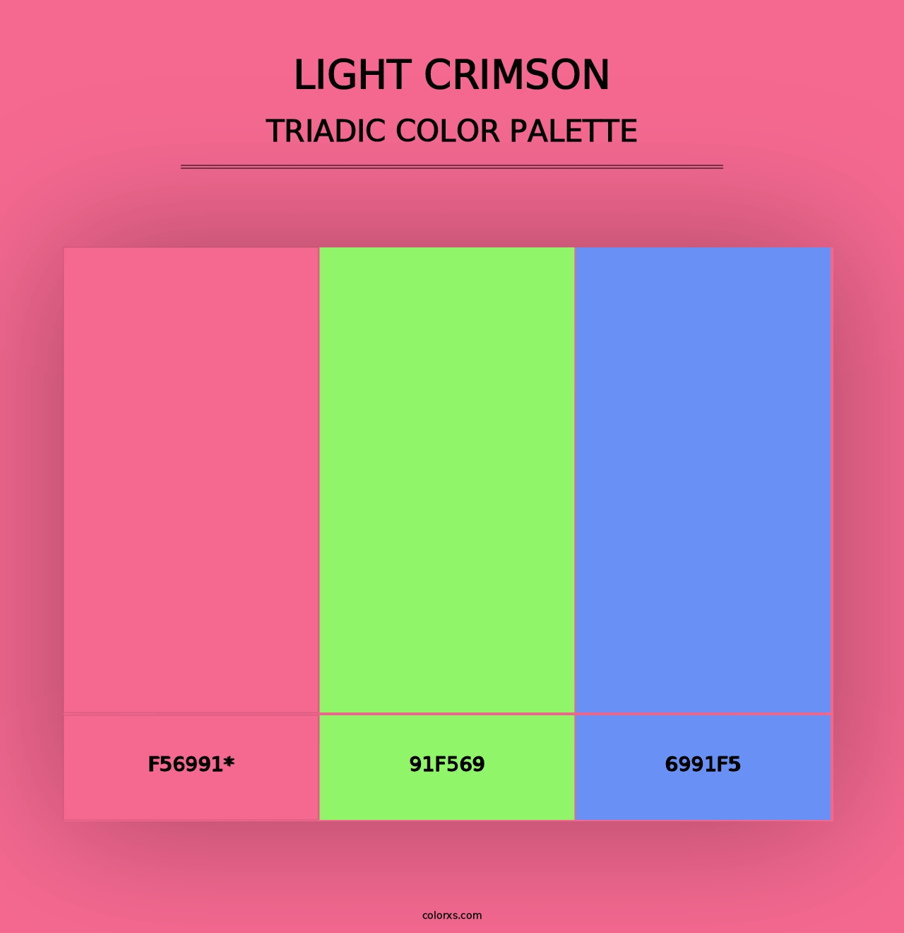 Light Crimson - Triadic Color Palette