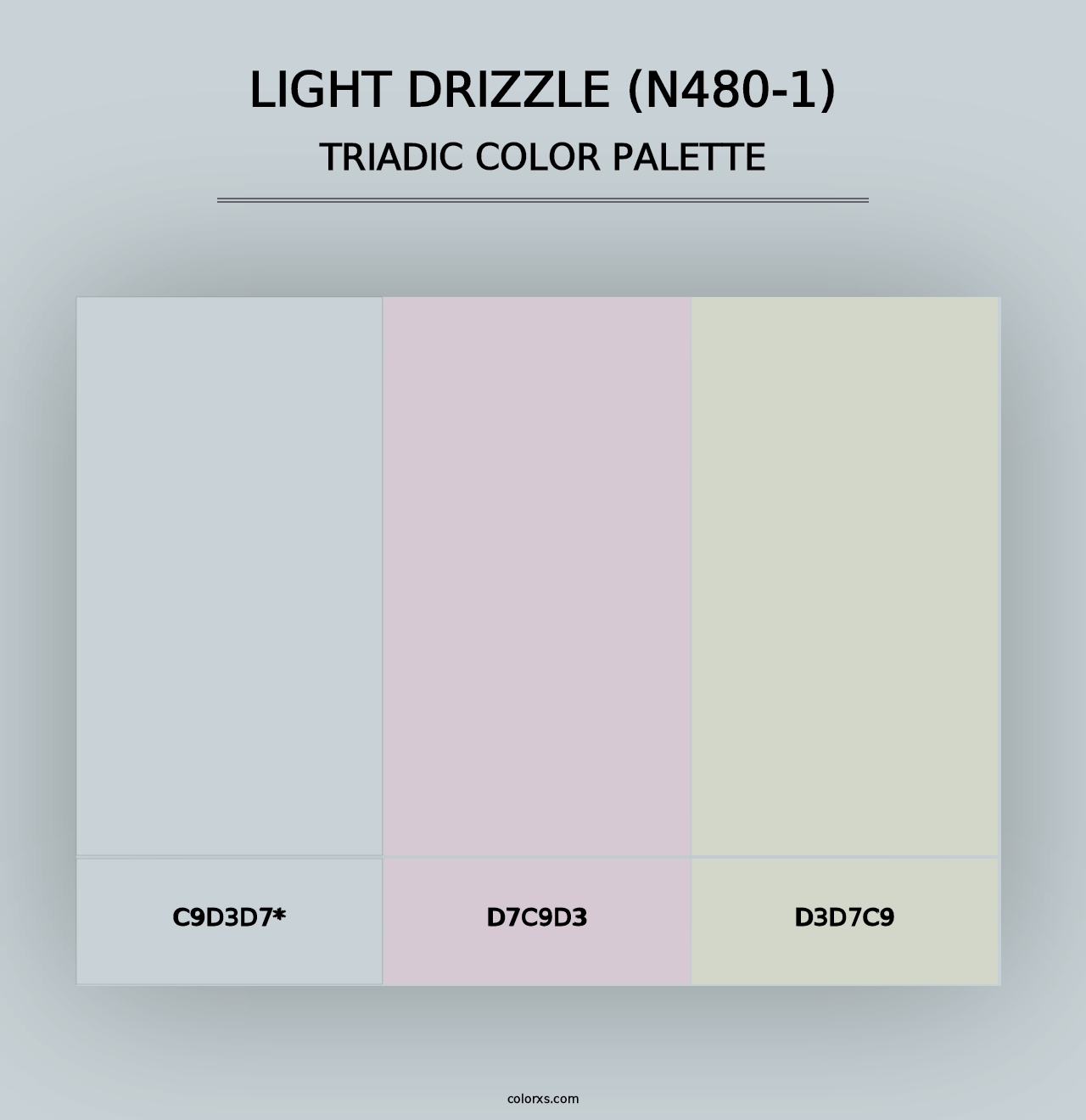 Light Drizzle (N480-1) - Triadic Color Palette