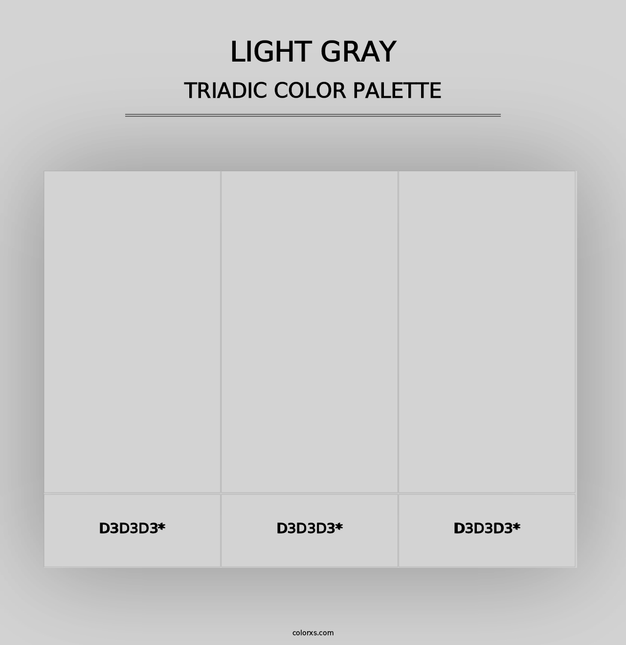 Light Gray - Triadic Color Palette