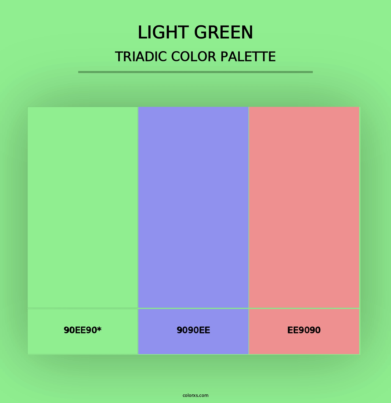 Light Green - Triadic Color Palette