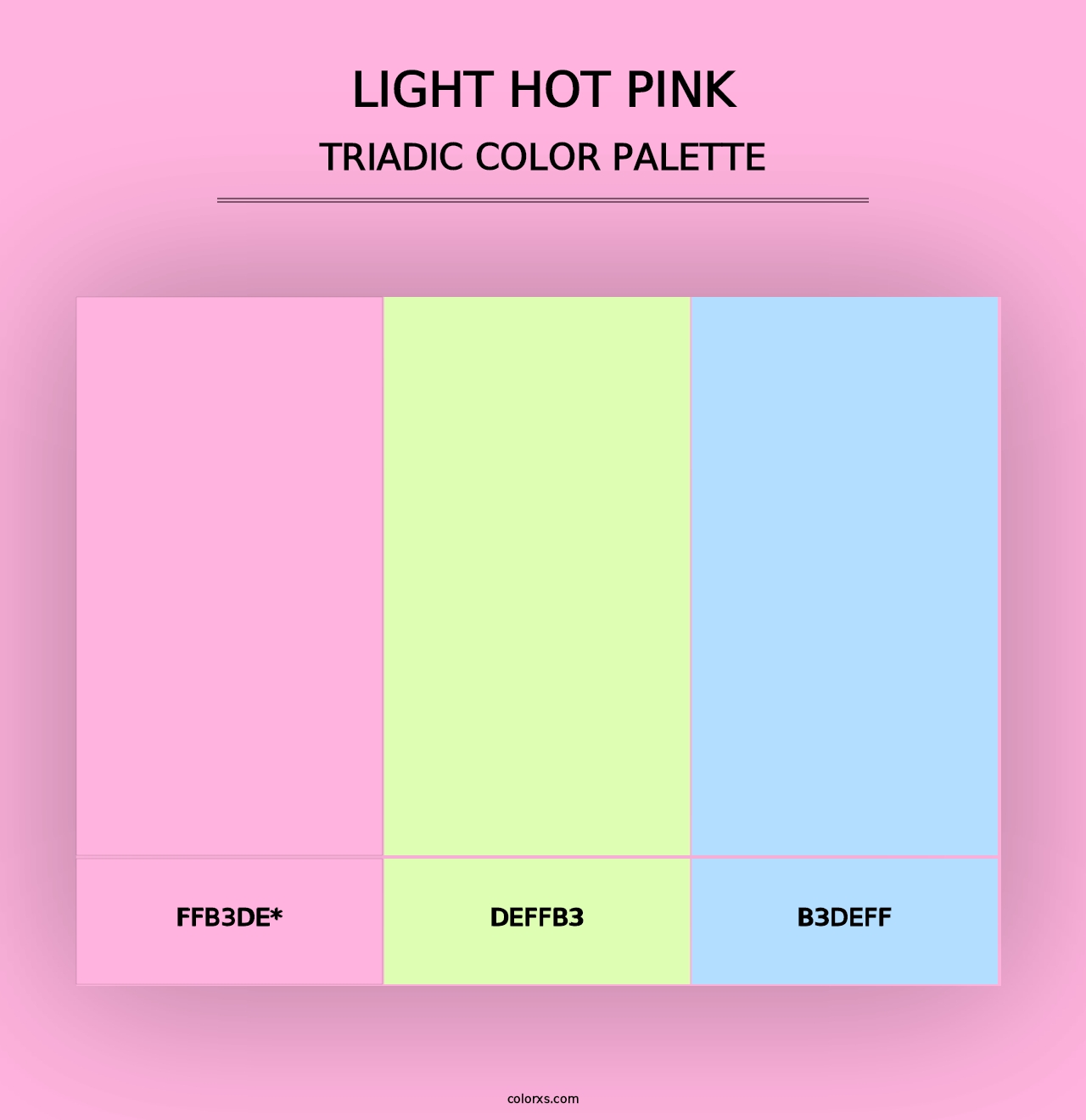 Light Hot Pink - Triadic Color Palette