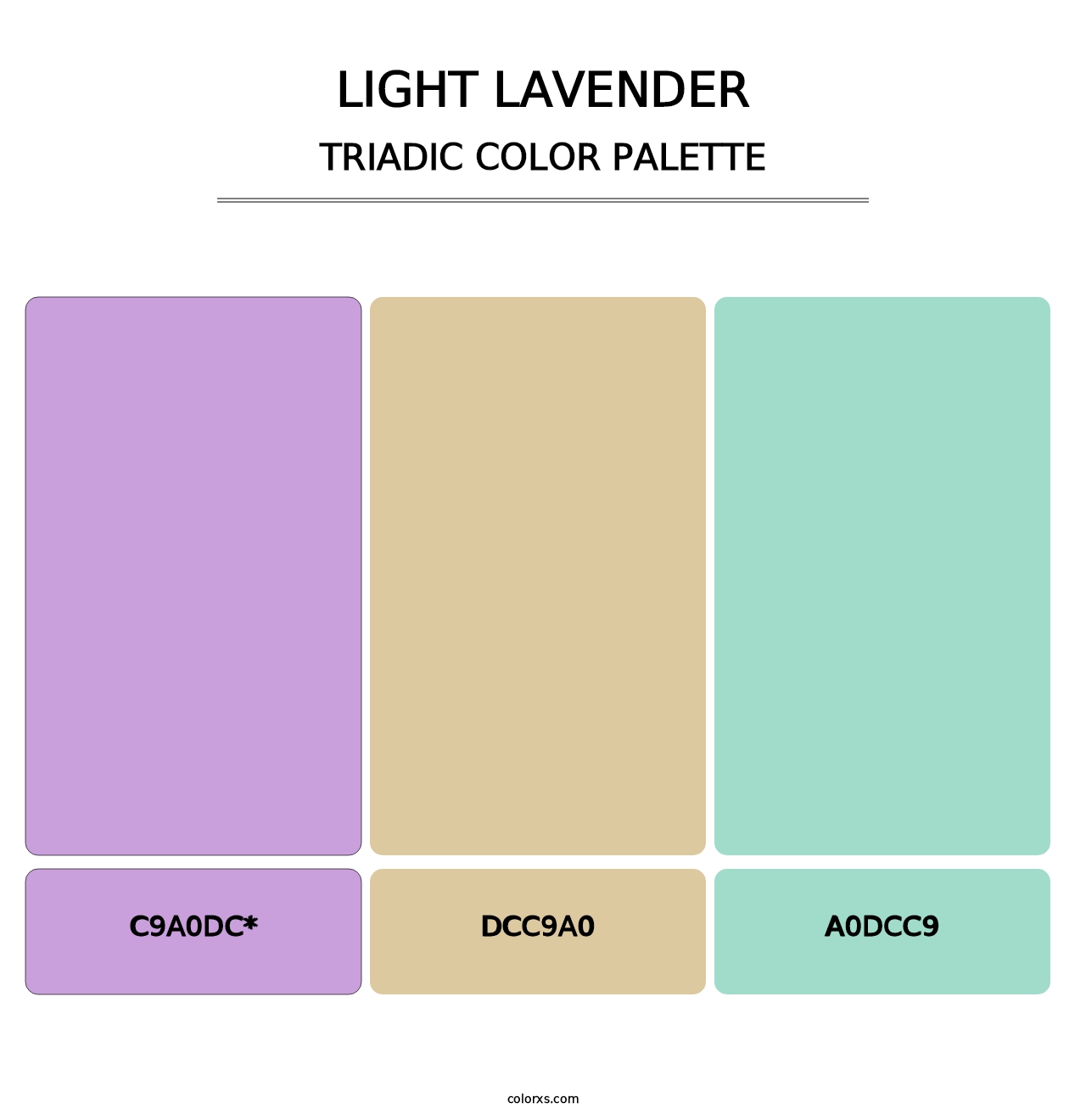 Light Lavender - Triadic Color Palette