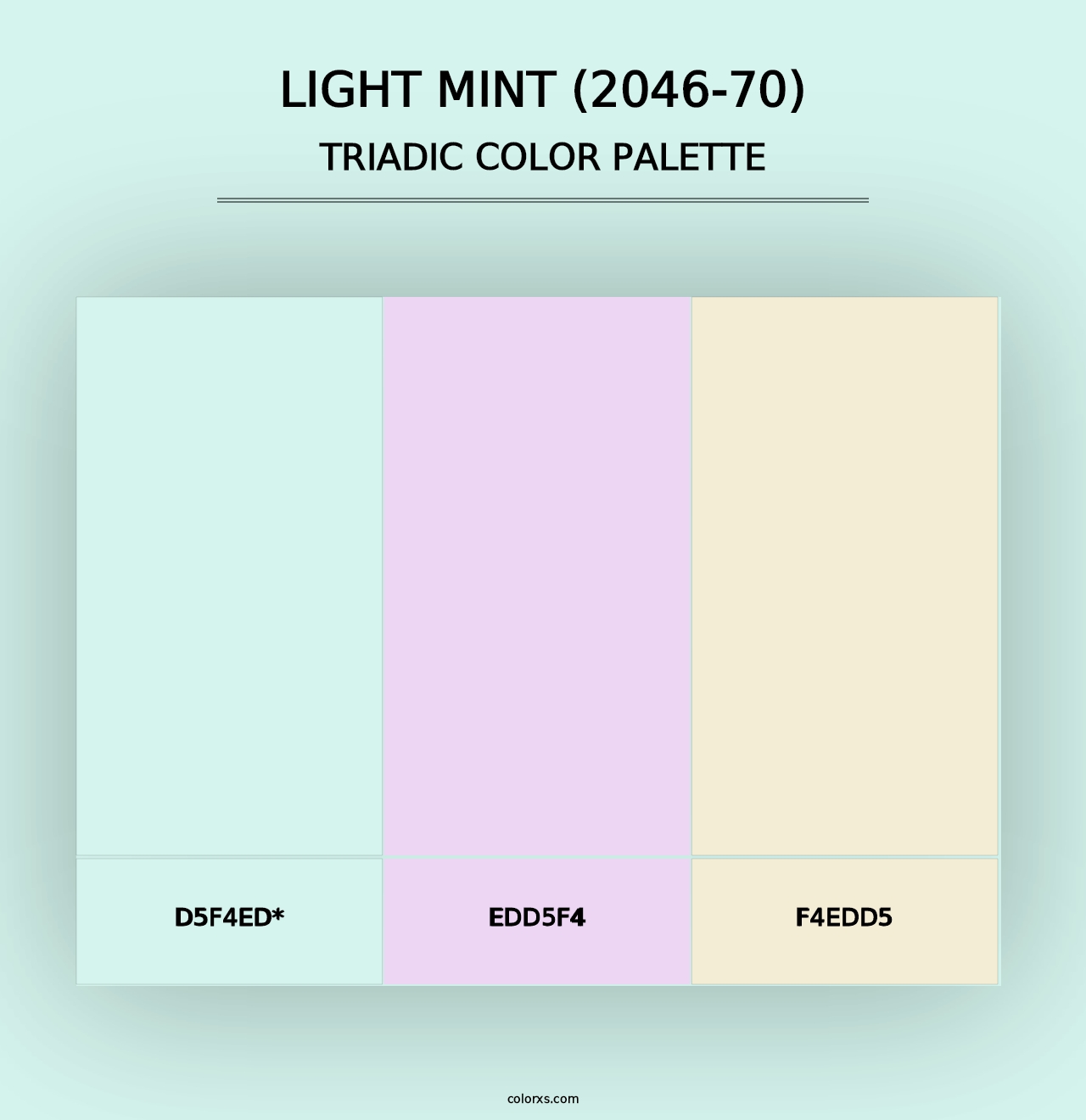 Light Mint (2046-70) - Triadic Color Palette