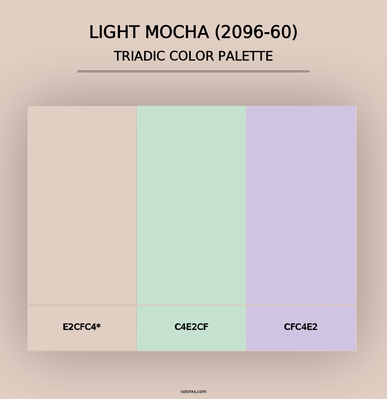 Light Mocha (2096-60) - Triadic Color Palette