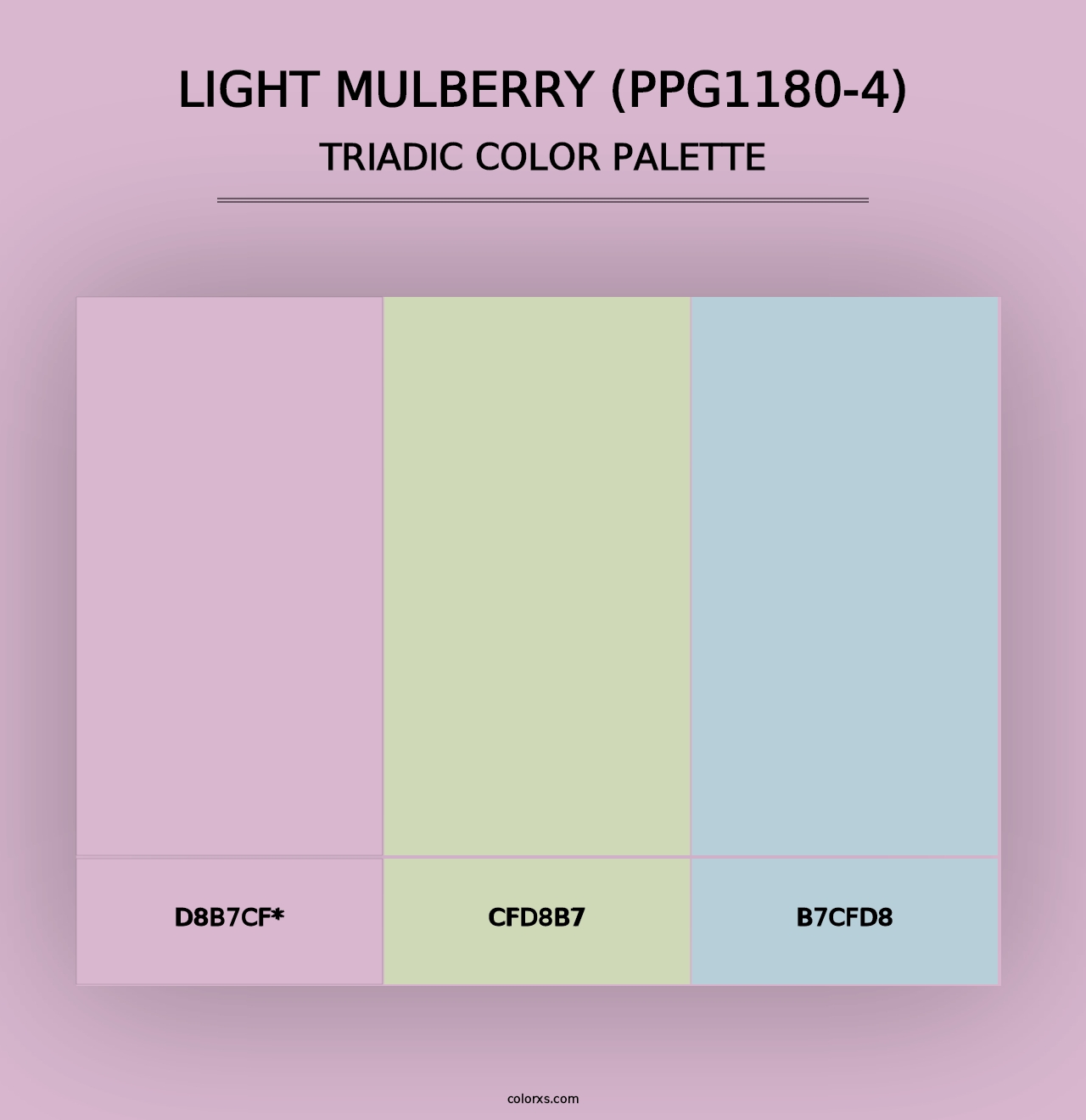 Light Mulberry (PPG1180-4) - Triadic Color Palette