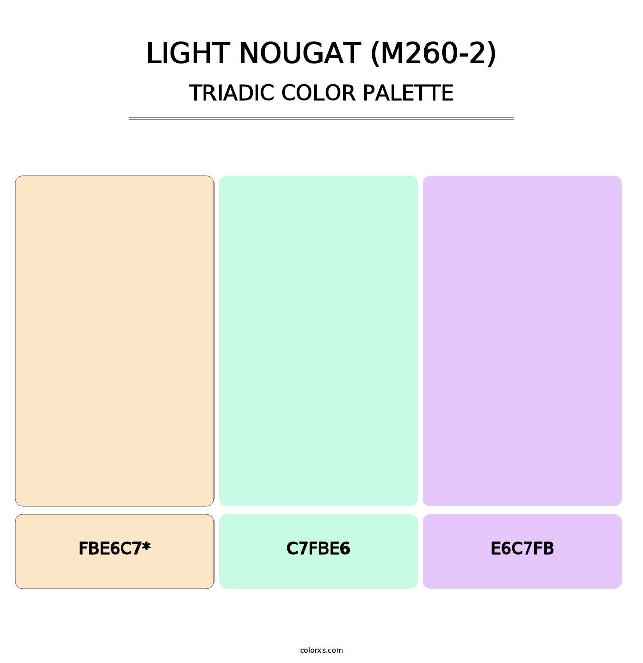 Light Nougat (M260-2) - Triadic Color Palette