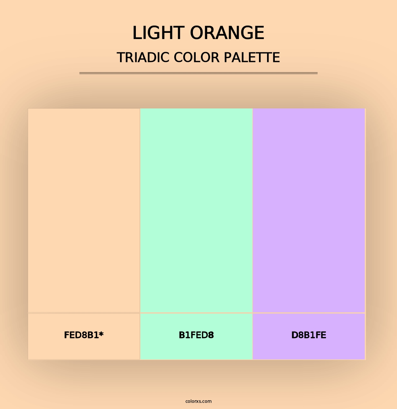 Light Orange - Triadic Color Palette