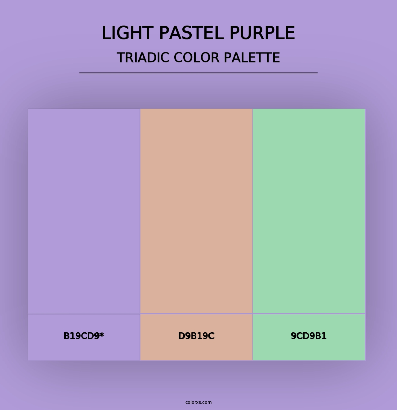 Light Pastel Purple - Triadic Color Palette