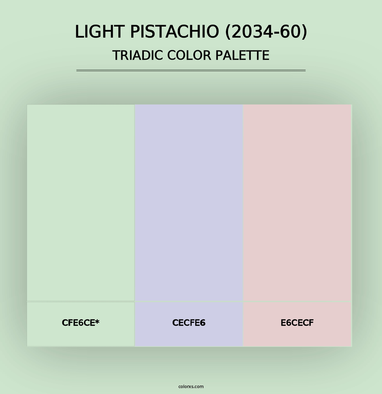 Light Pistachio (2034-60) - Triadic Color Palette