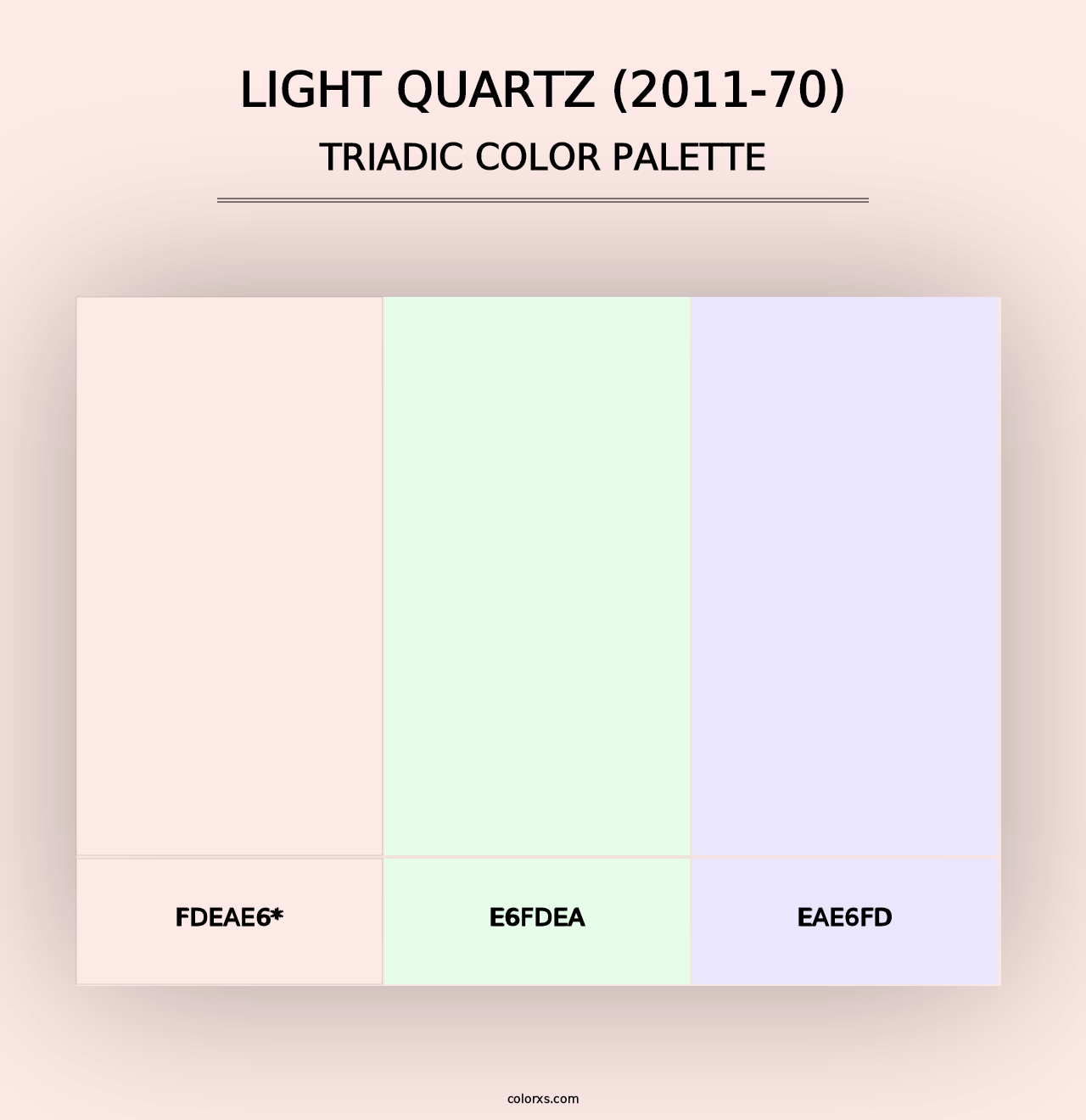 Light Quartz (2011-70) - Triadic Color Palette