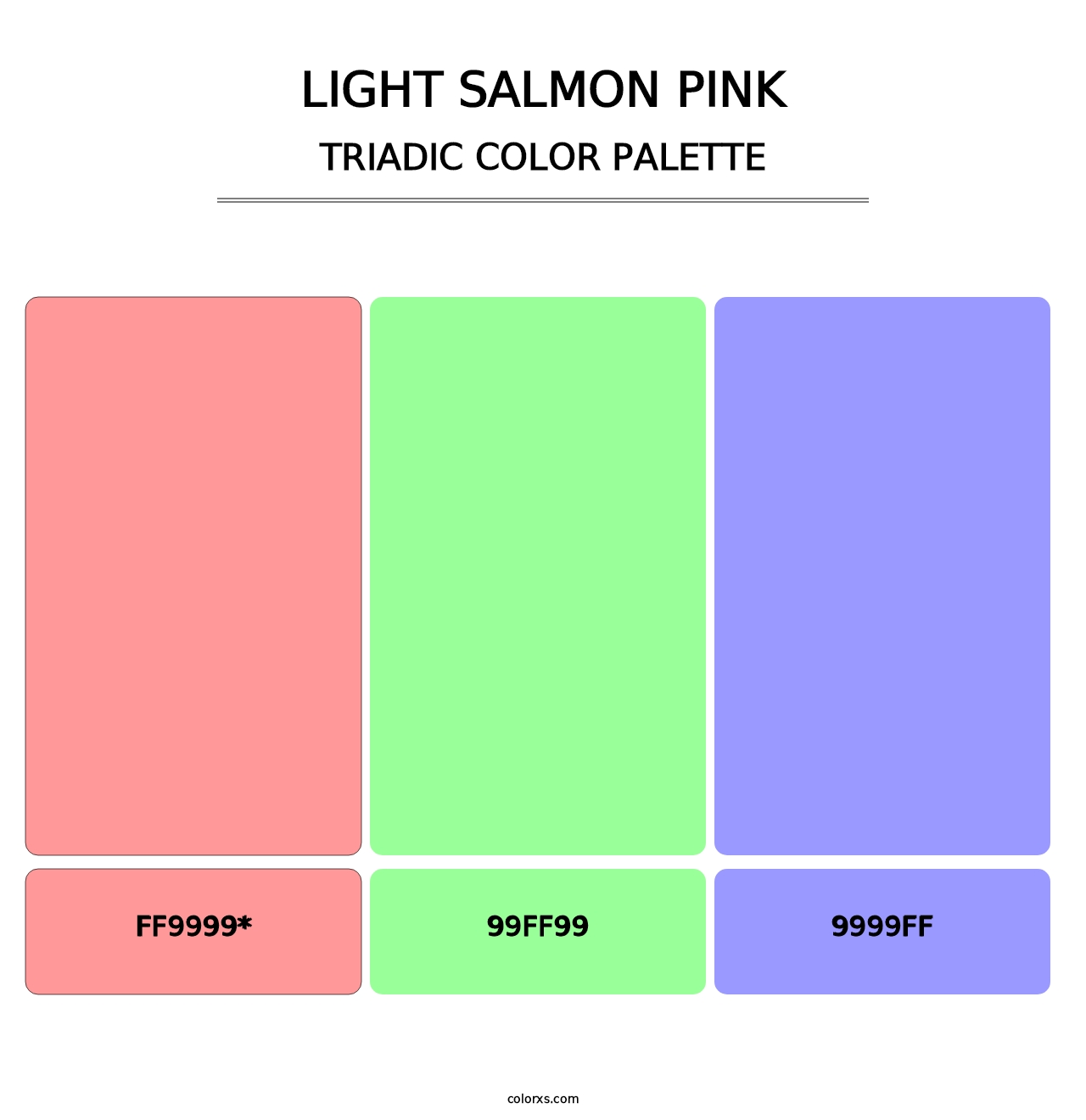 Light Salmon Pink - Triadic Color Palette