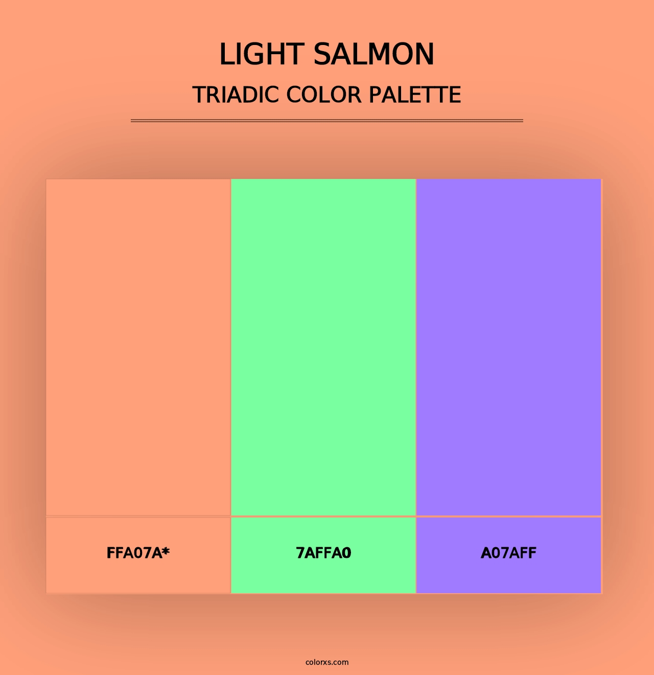 Light Salmon - Triadic Color Palette