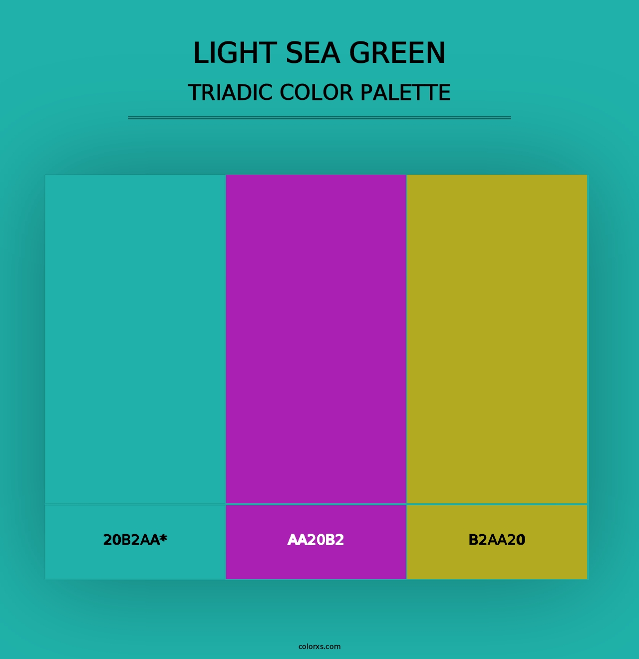 Light Sea Green - Triadic Color Palette