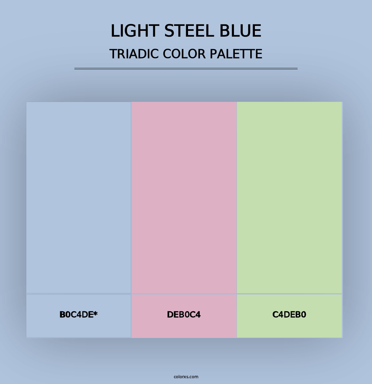 Light Steel Blue - Triadic Color Palette