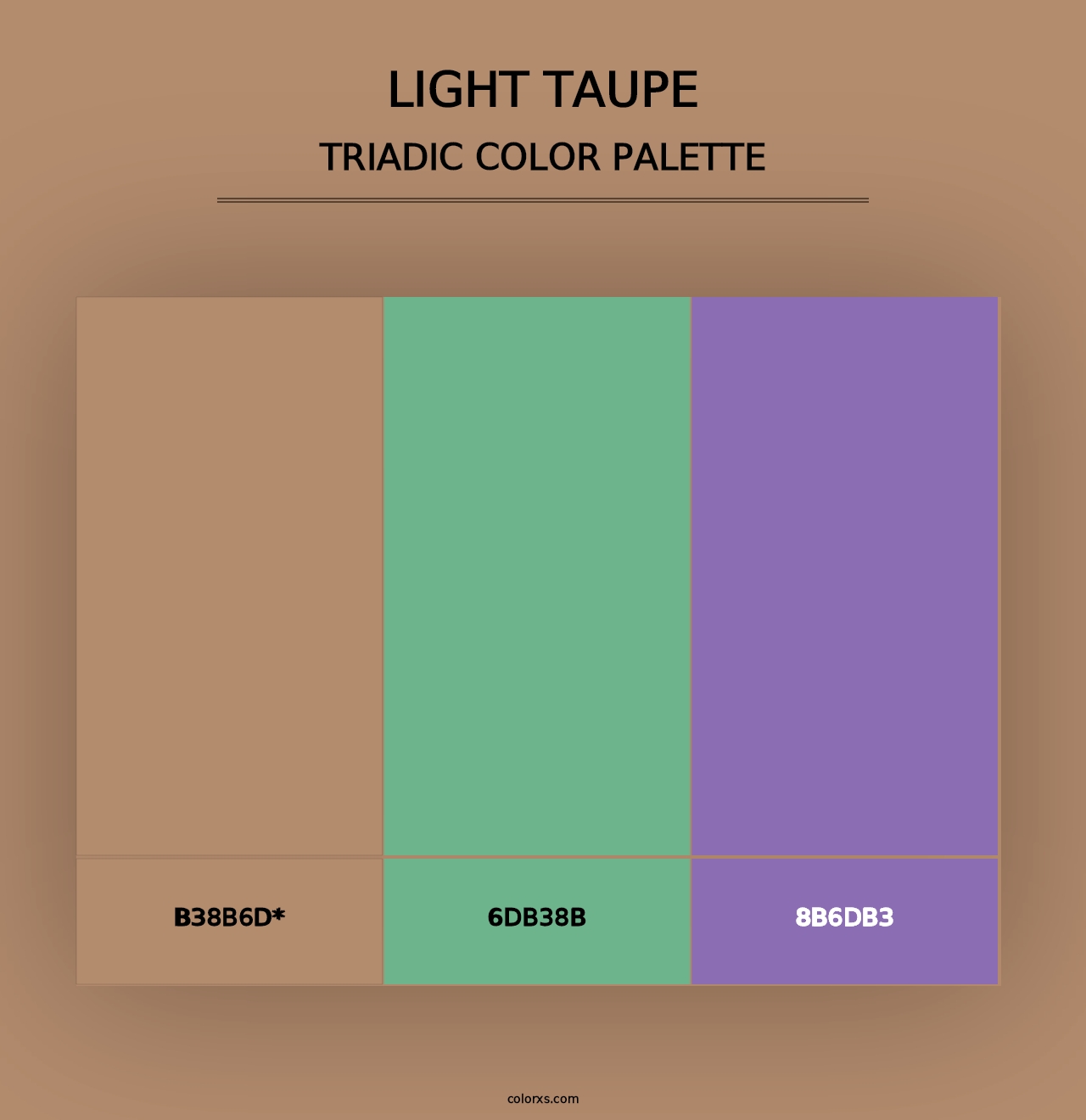 Light Taupe - Triadic Color Palette