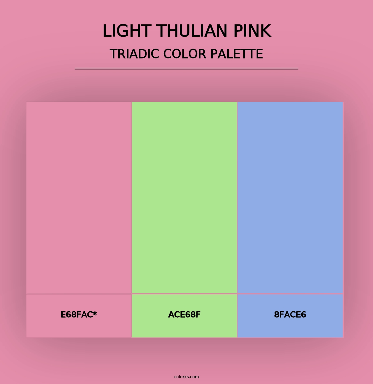 Light Thulian pink - Triadic Color Palette