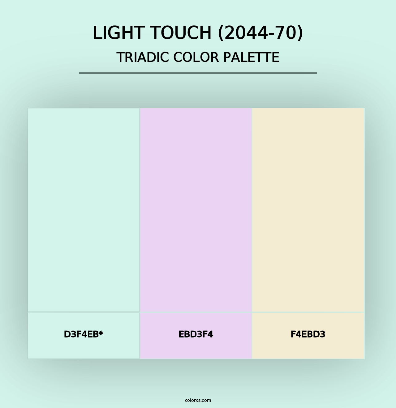 Light Touch (2044-70) - Triadic Color Palette