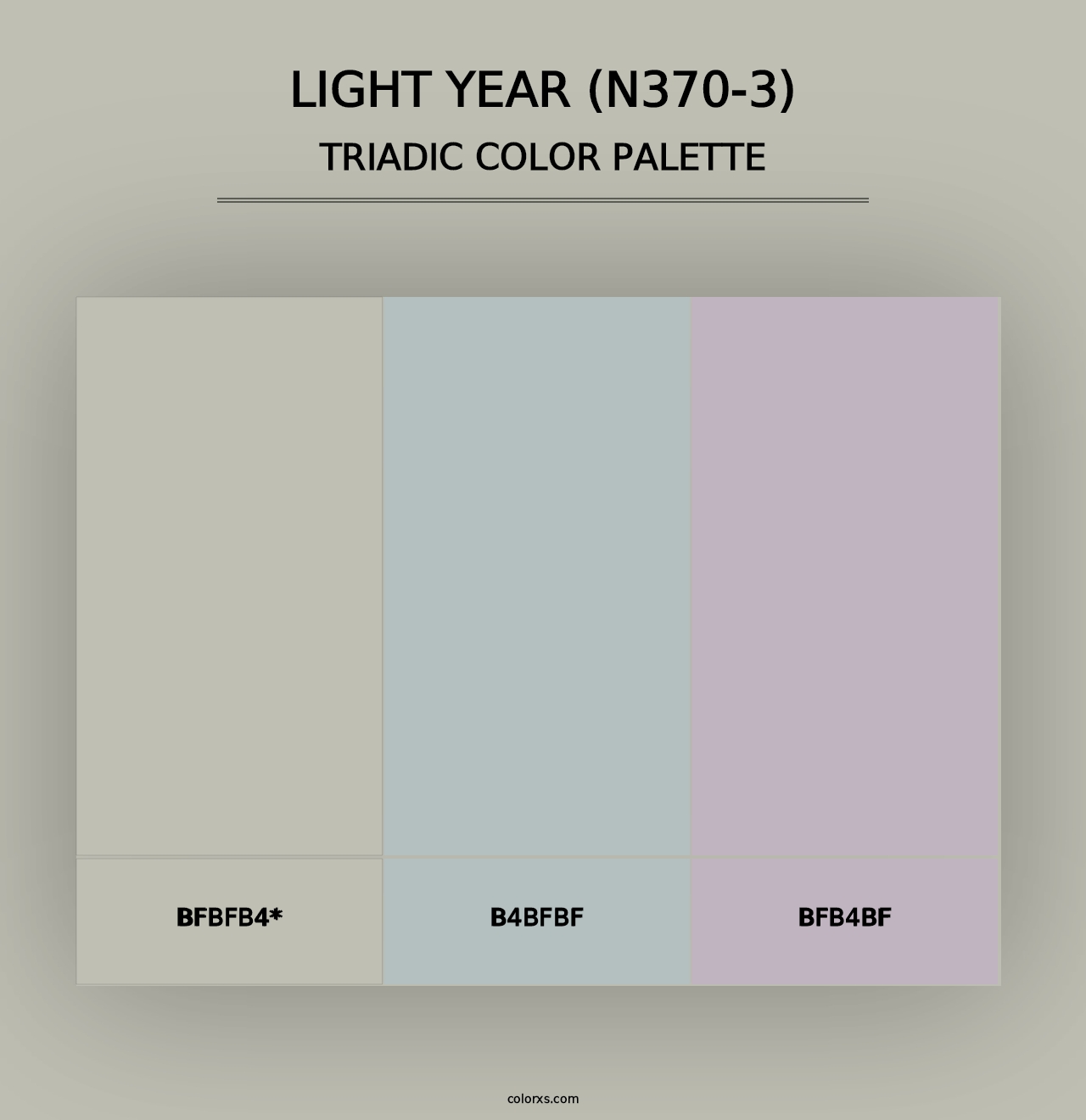 Light Year (N370-3) - Triadic Color Palette