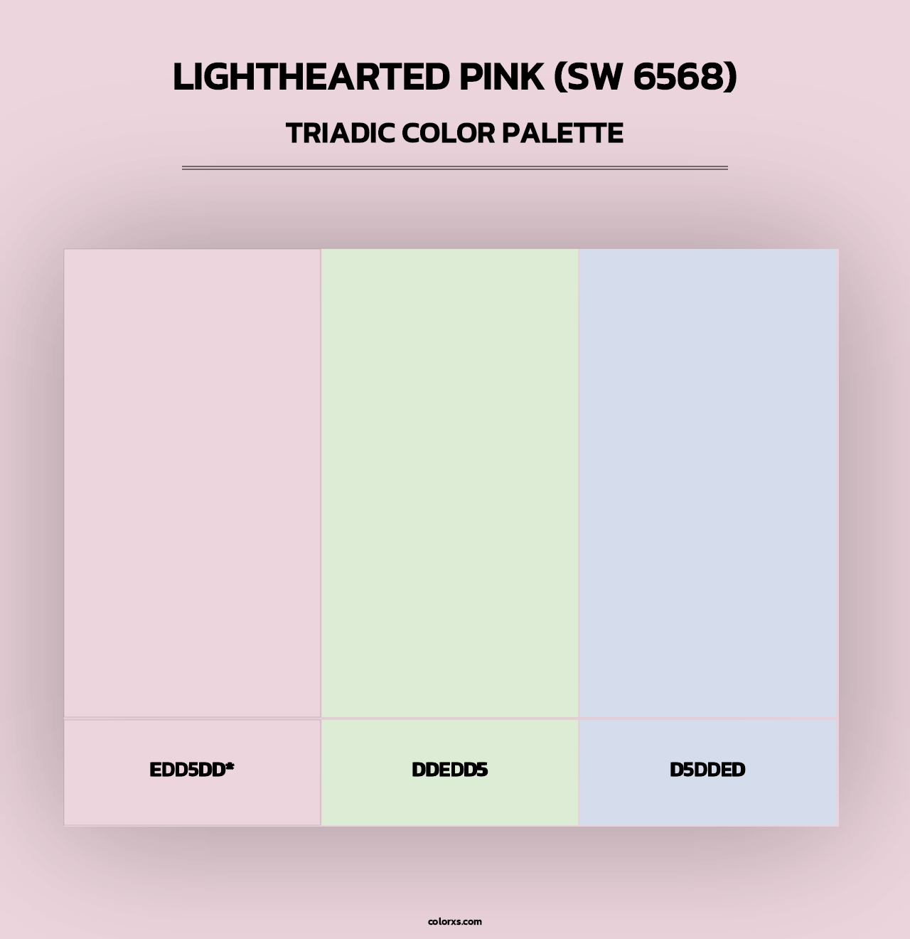 Lighthearted Pink (SW 6568) - Triadic Color Palette