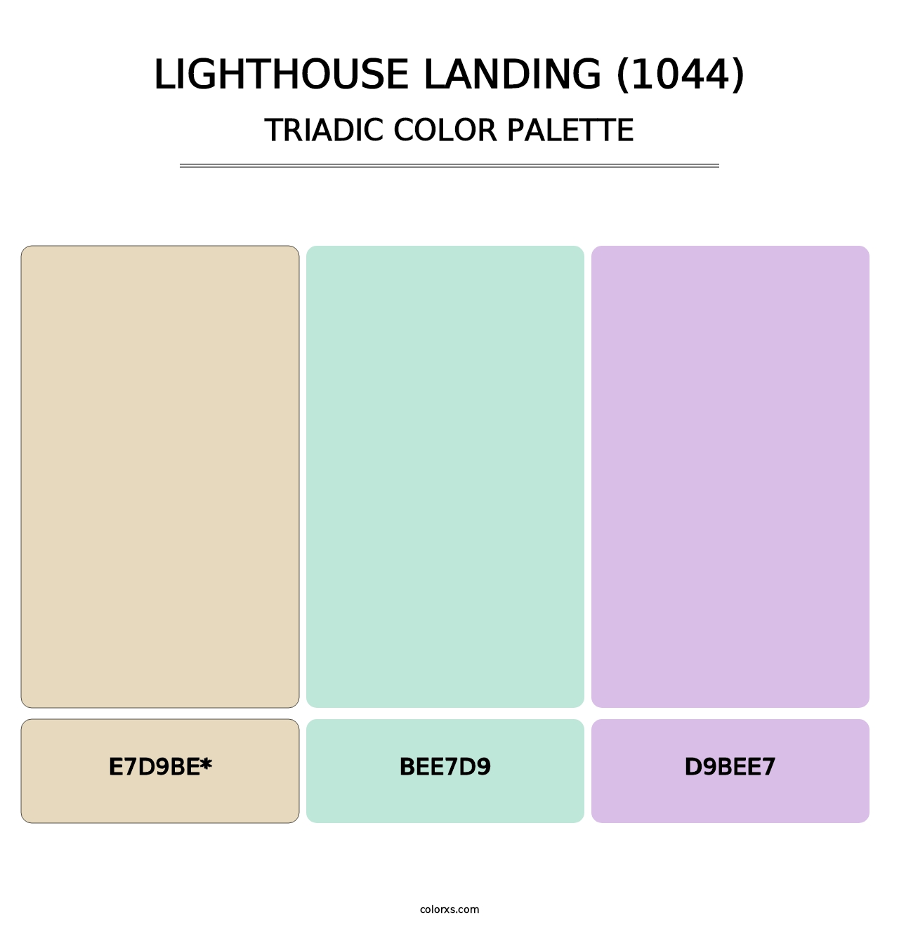 Lighthouse Landing (1044) - Triadic Color Palette