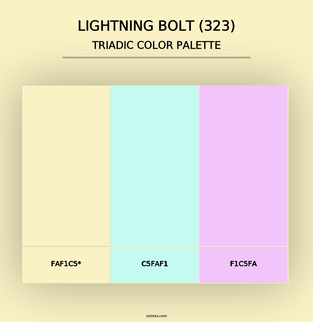 Lightning Bolt (323) - Triadic Color Palette