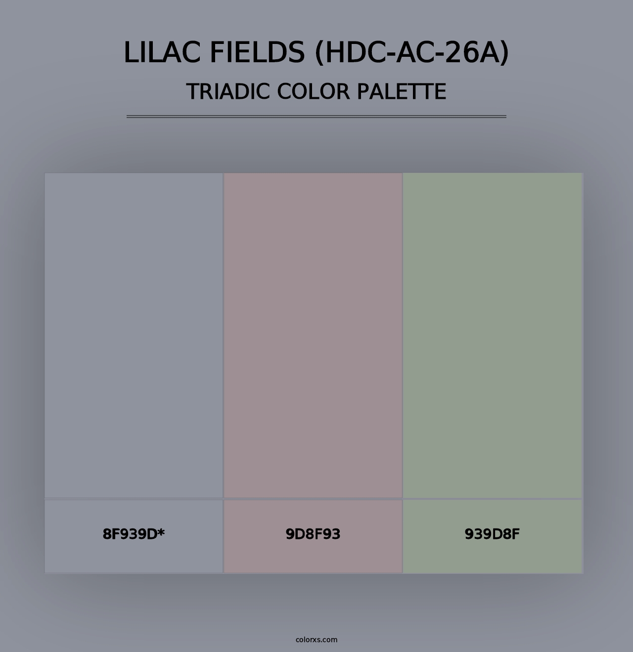 Lilac Fields (HDC-AC-26A) - Triadic Color Palette