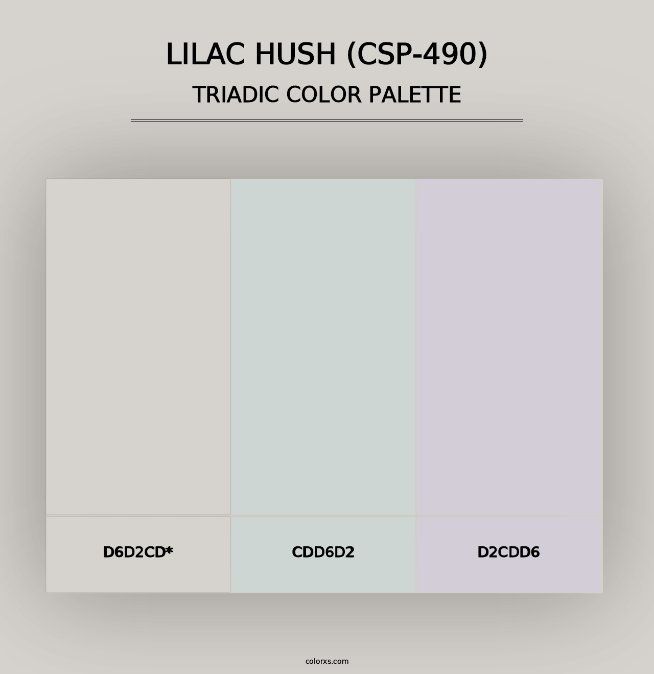 Lilac Hush (CSP-490) - Triadic Color Palette