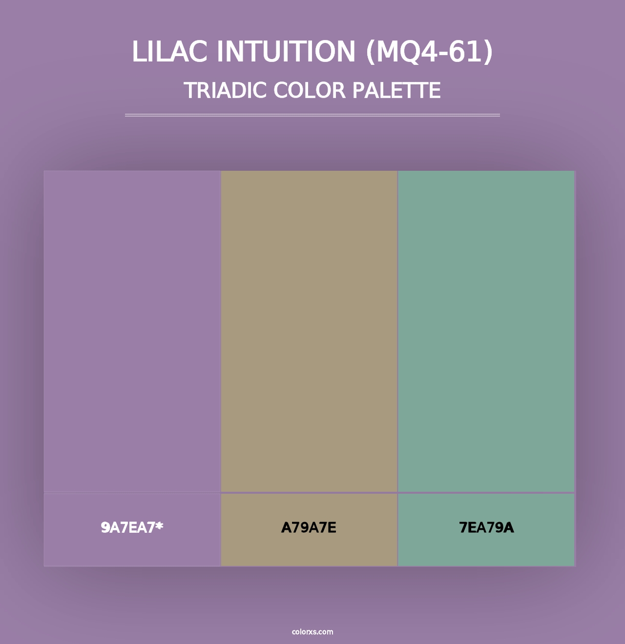 Lilac Intuition (MQ4-61) - Triadic Color Palette