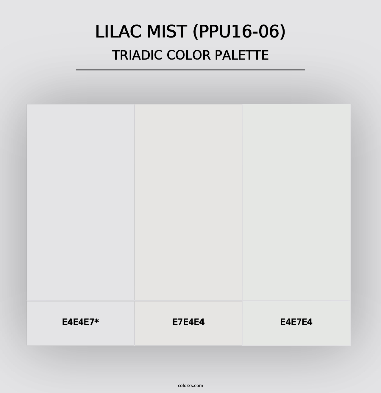 Lilac Mist (PPU16-06) - Triadic Color Palette