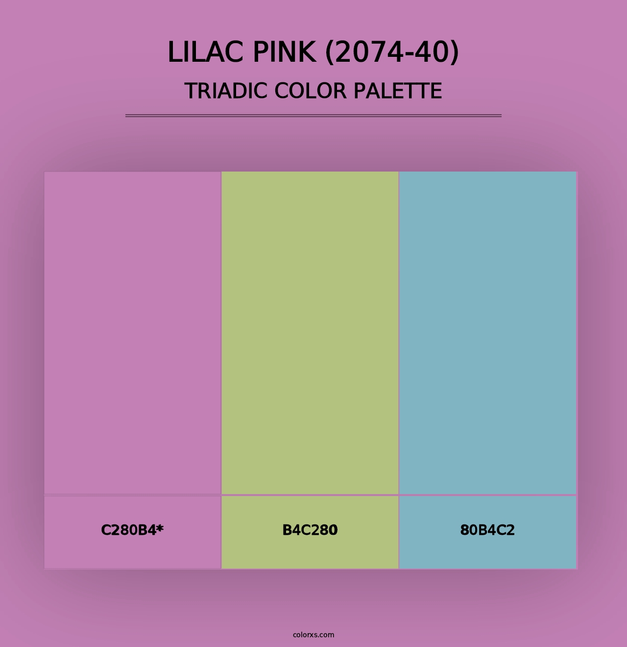 Lilac Pink (2074-40) - Triadic Color Palette