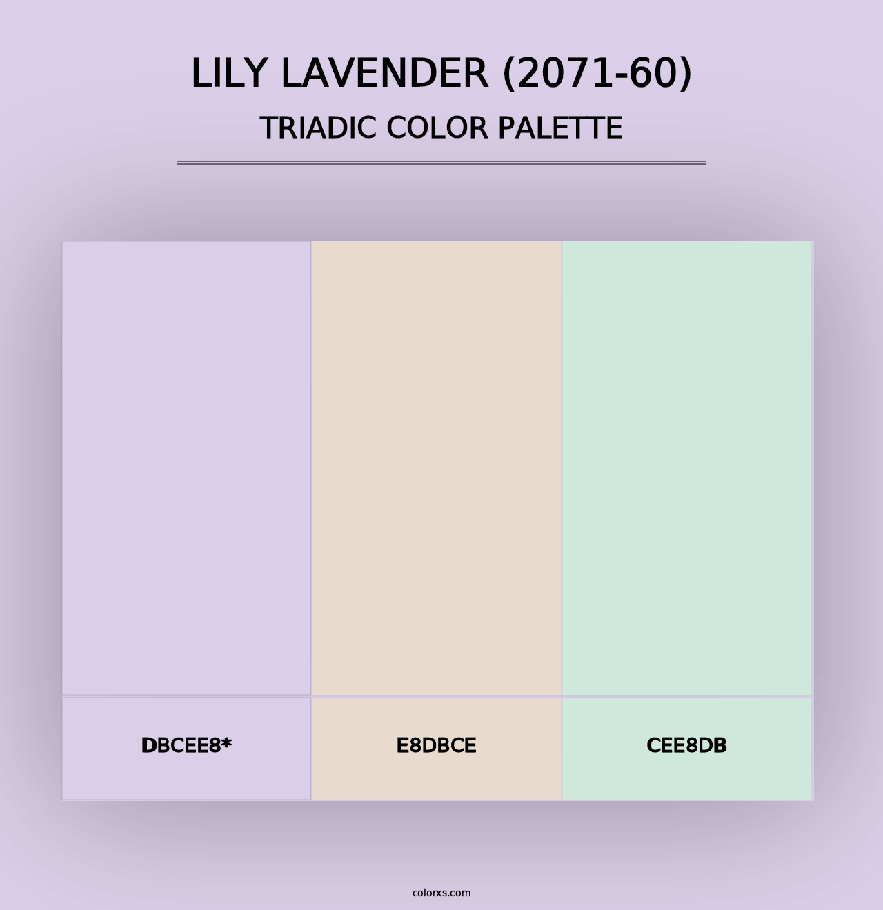 Lily Lavender (2071-60) - Triadic Color Palette