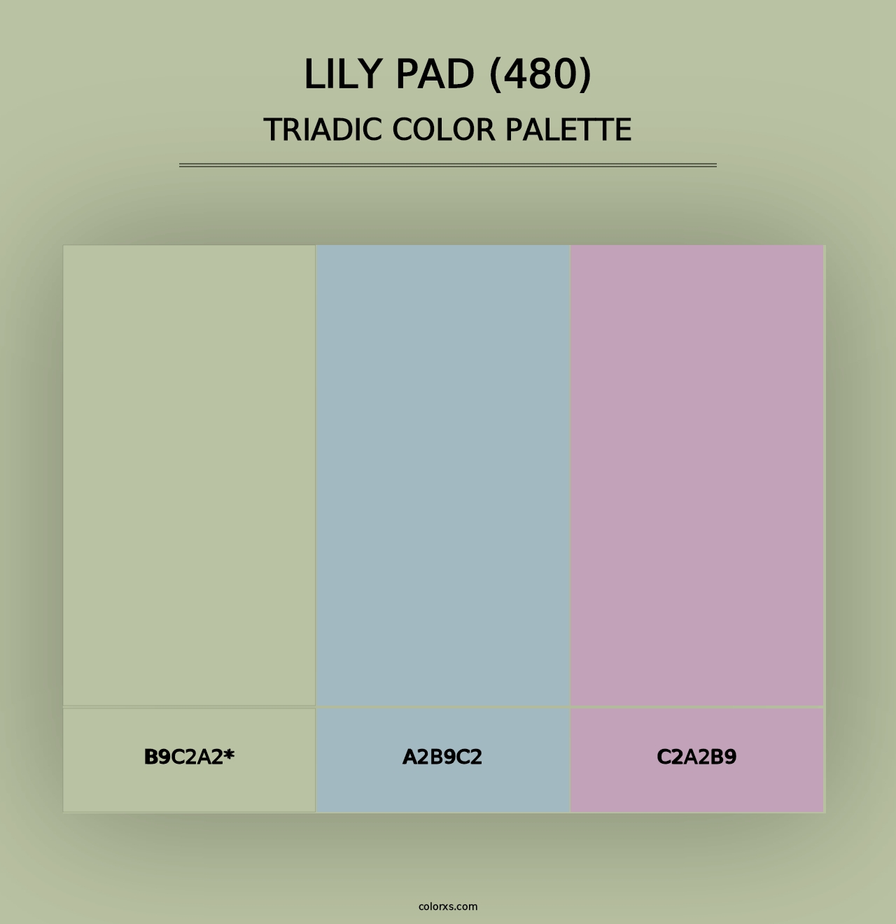 Lily Pad (480) - Triadic Color Palette