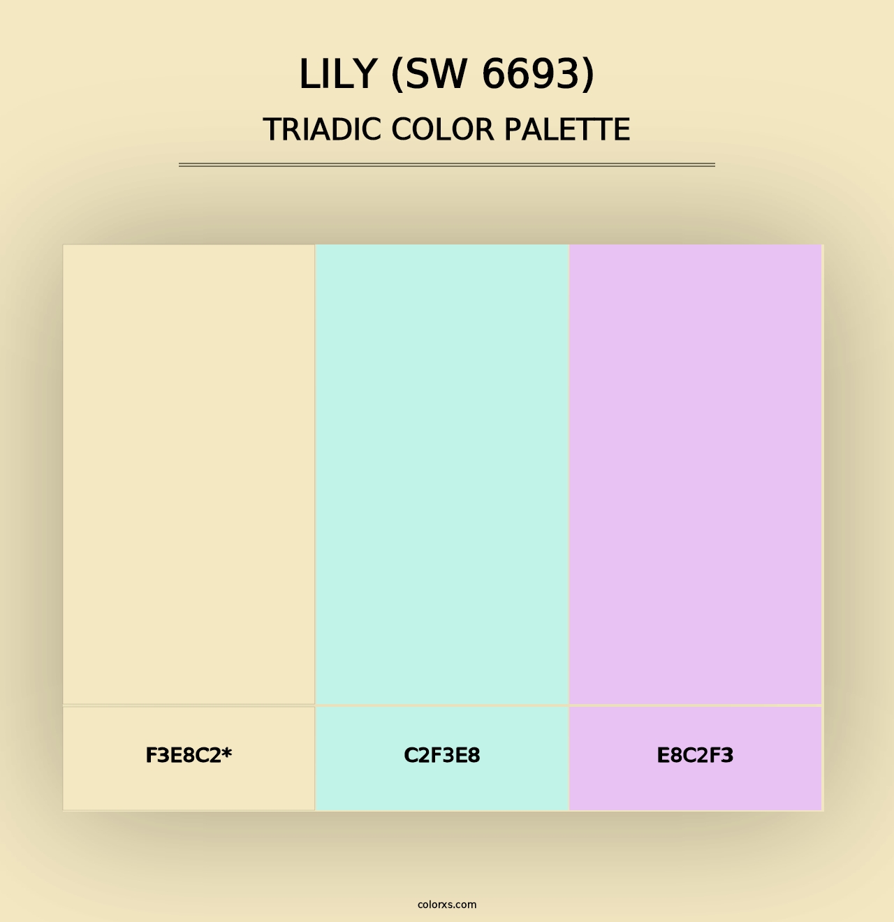 Lily (SW 6693) - Triadic Color Palette