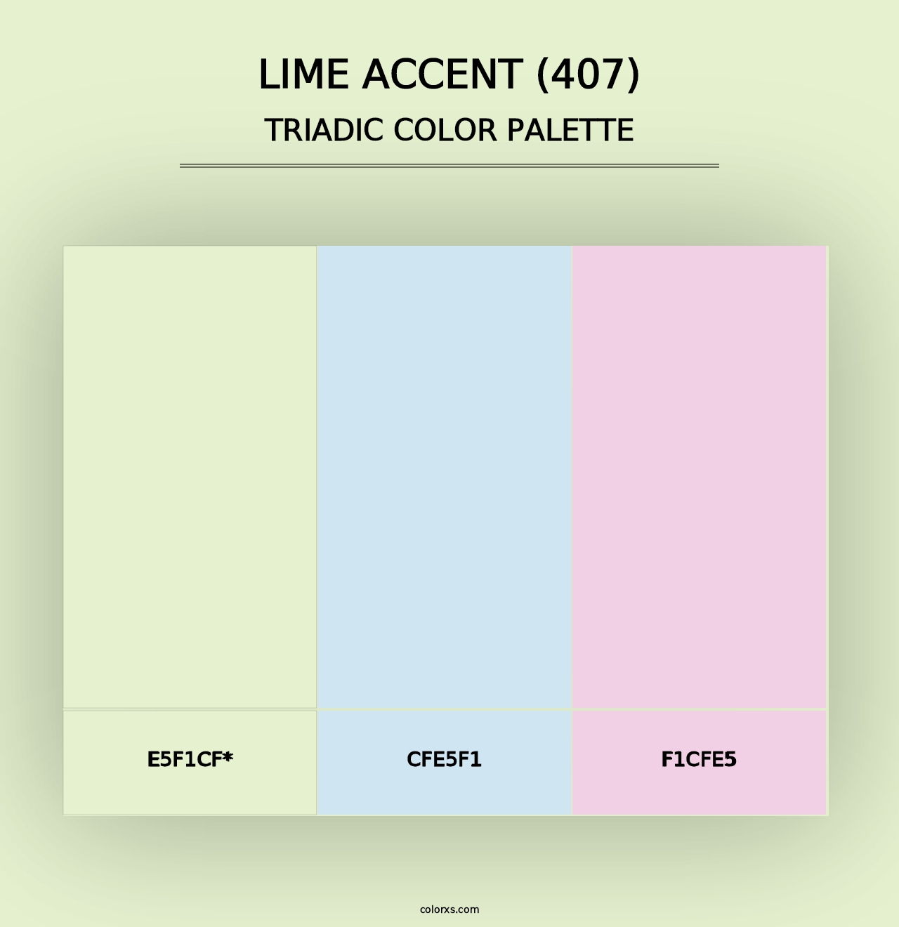 Lime Accent (407) - Triadic Color Palette