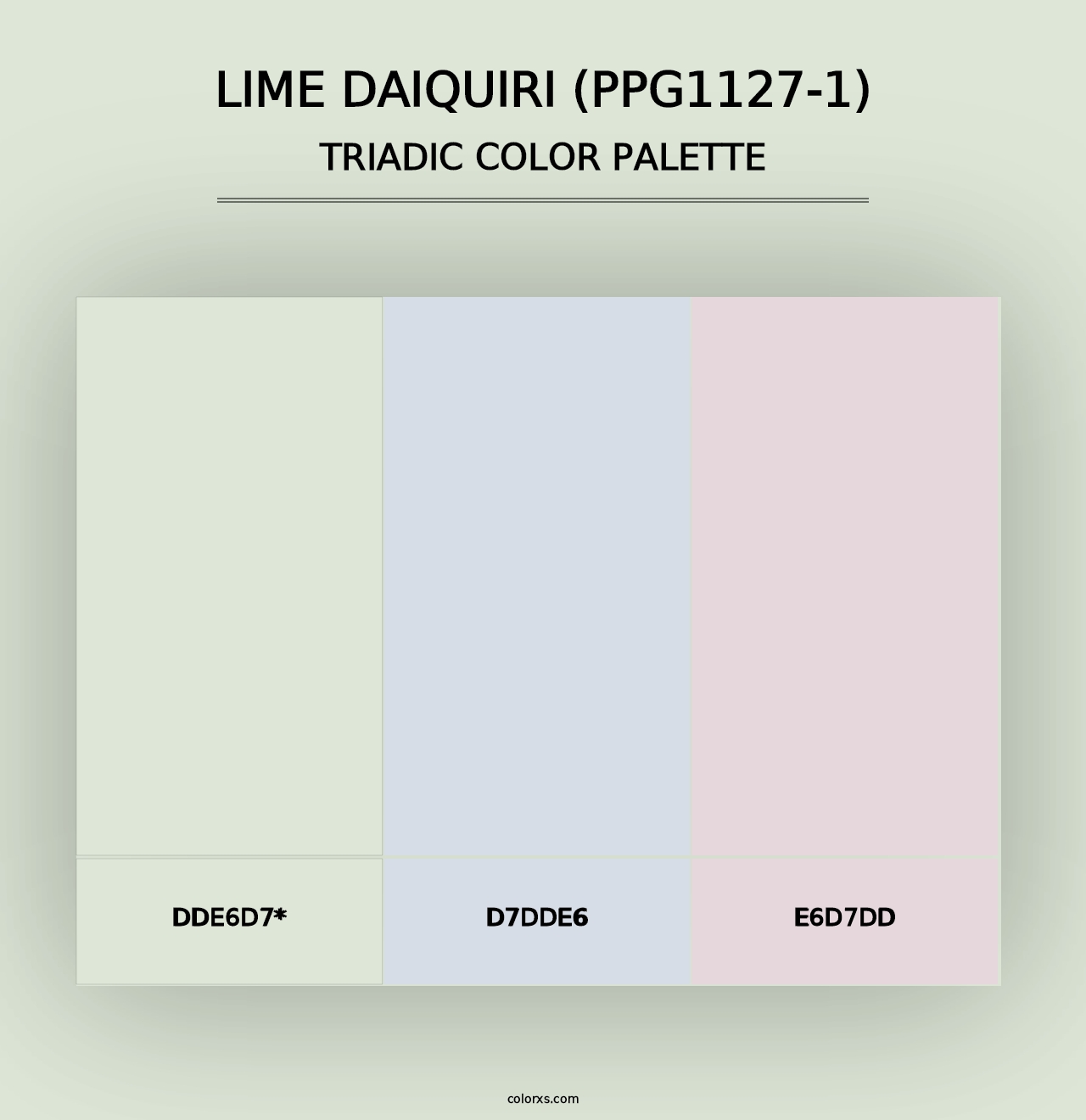 Lime Daiquiri (PPG1127-1) - Triadic Color Palette