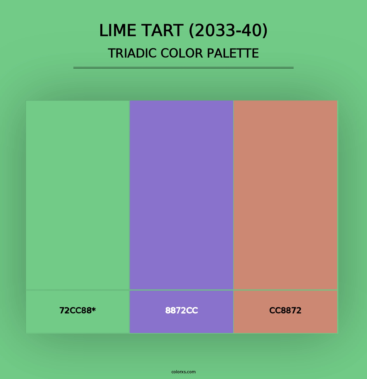 Lime Tart (2033-40) - Triadic Color Palette