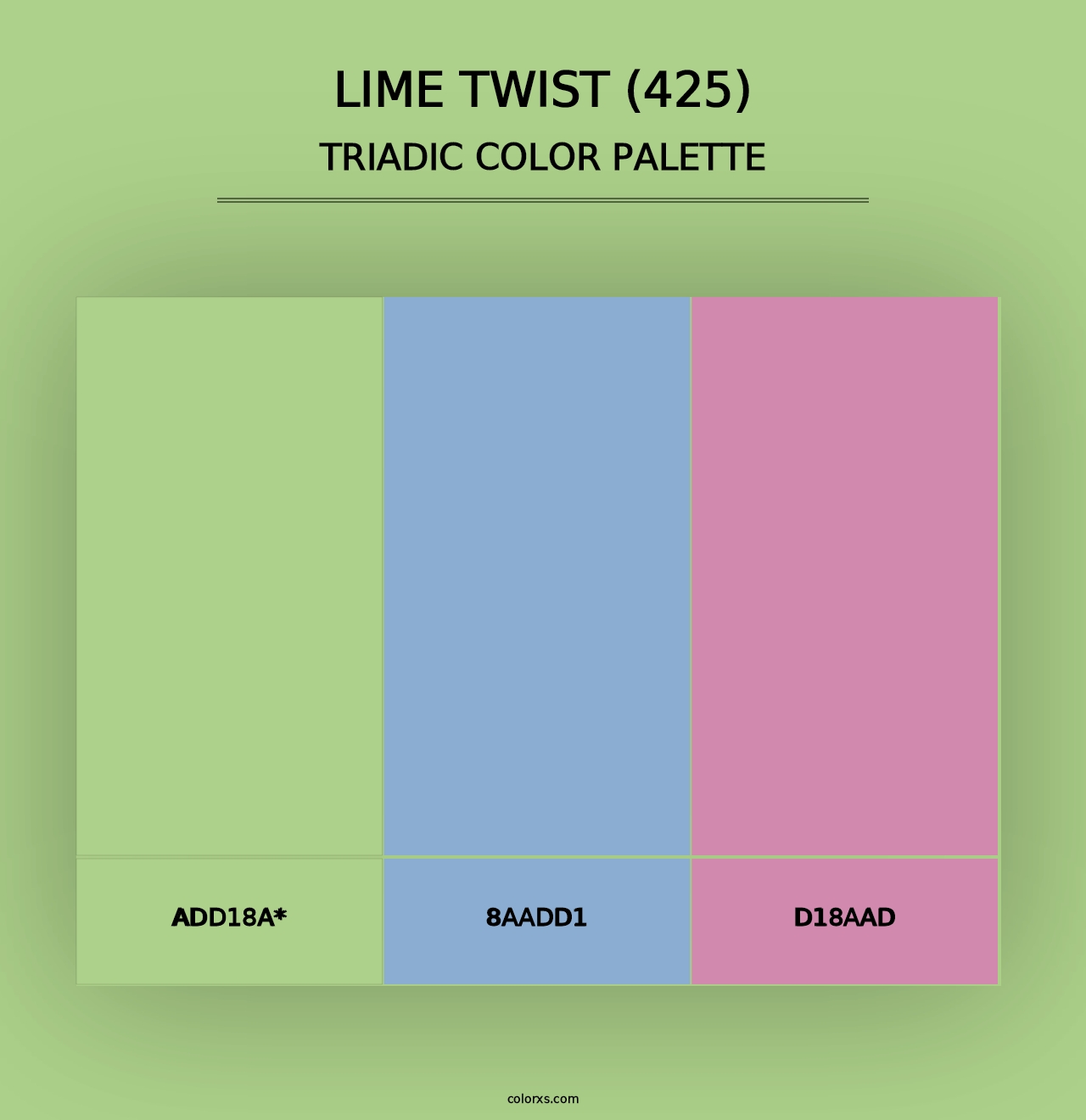 Lime Twist (425) - Triadic Color Palette