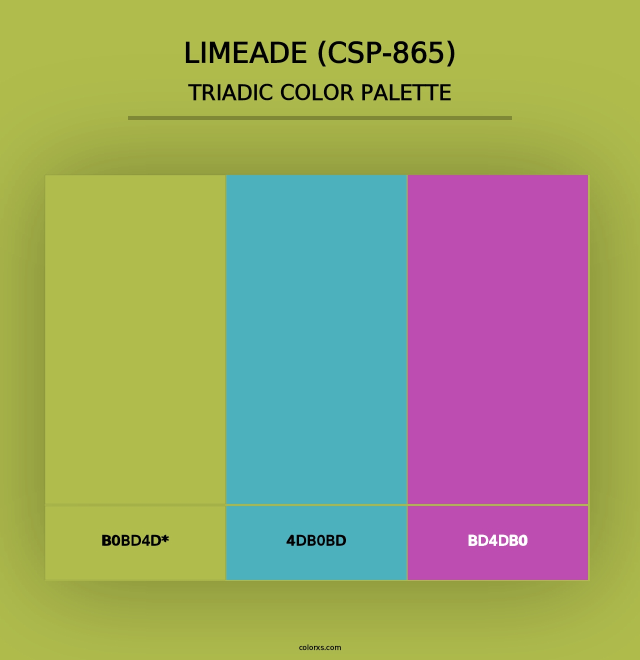 Limeade (CSP-865) - Triadic Color Palette