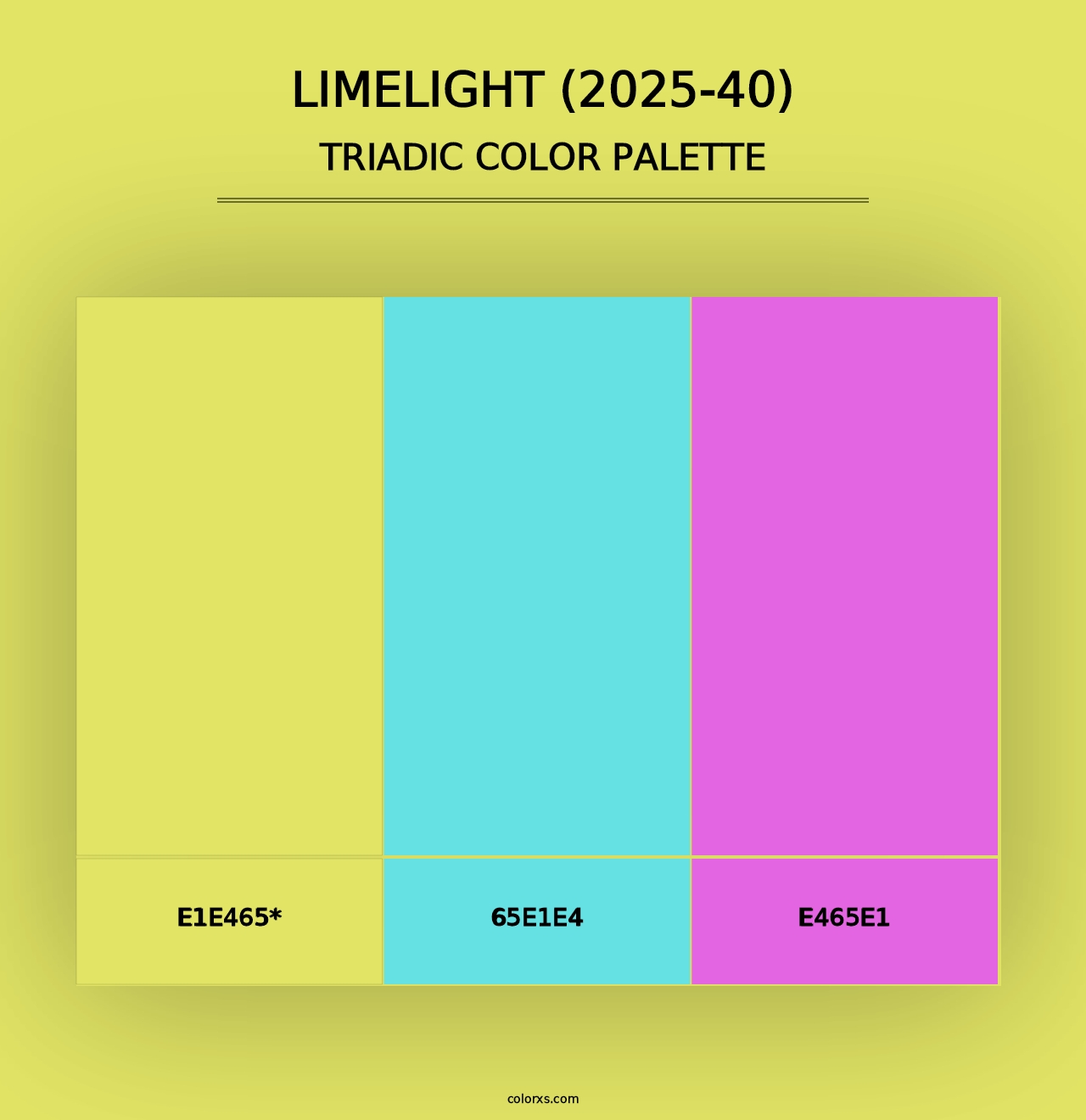 Limelight (2025-40) - Triadic Color Palette