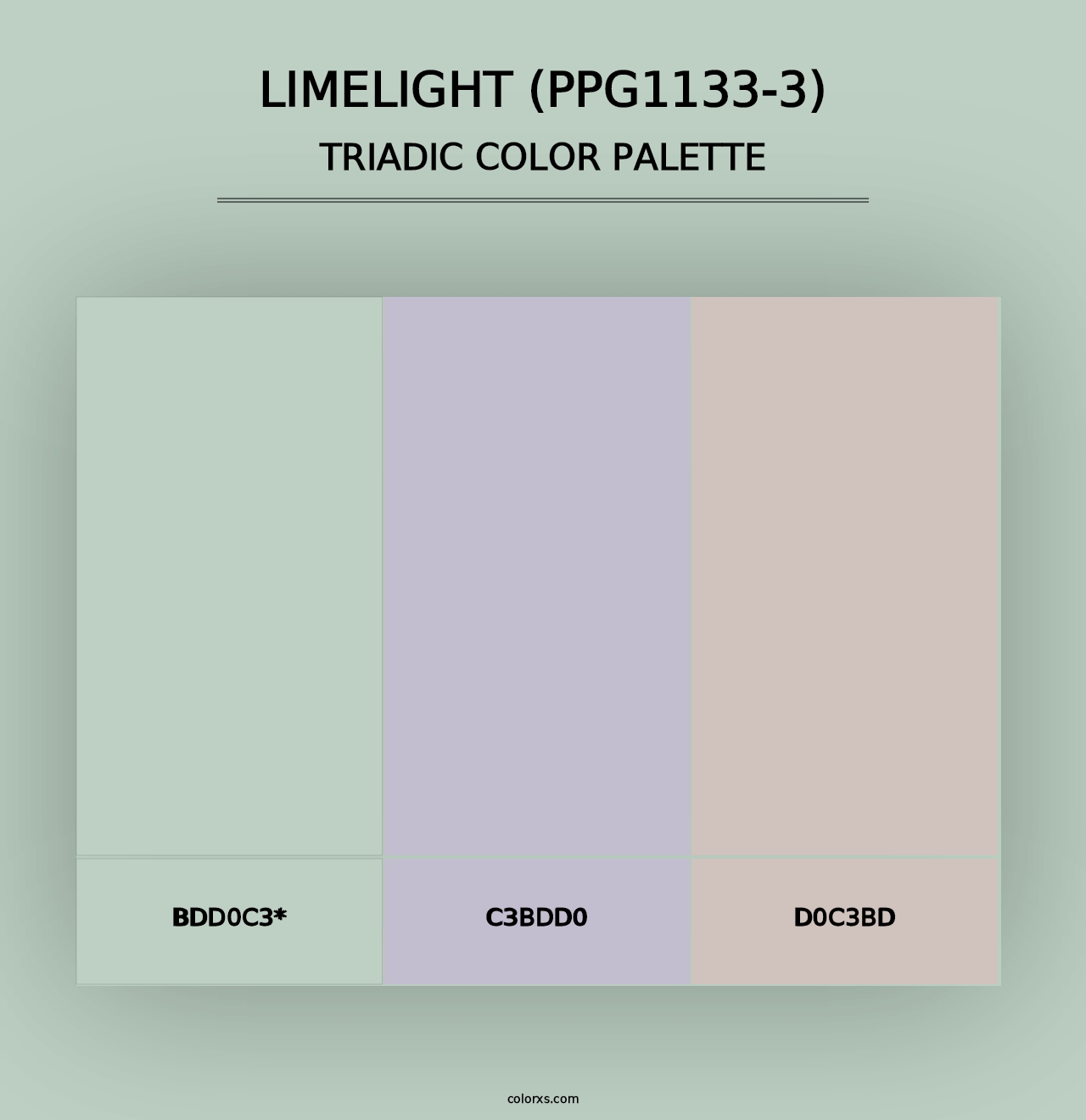 Limelight (PPG1133-3) - Triadic Color Palette