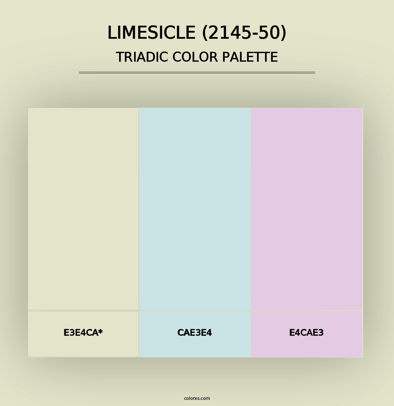 Limesicle (2145-50) - Triadic Color Palette