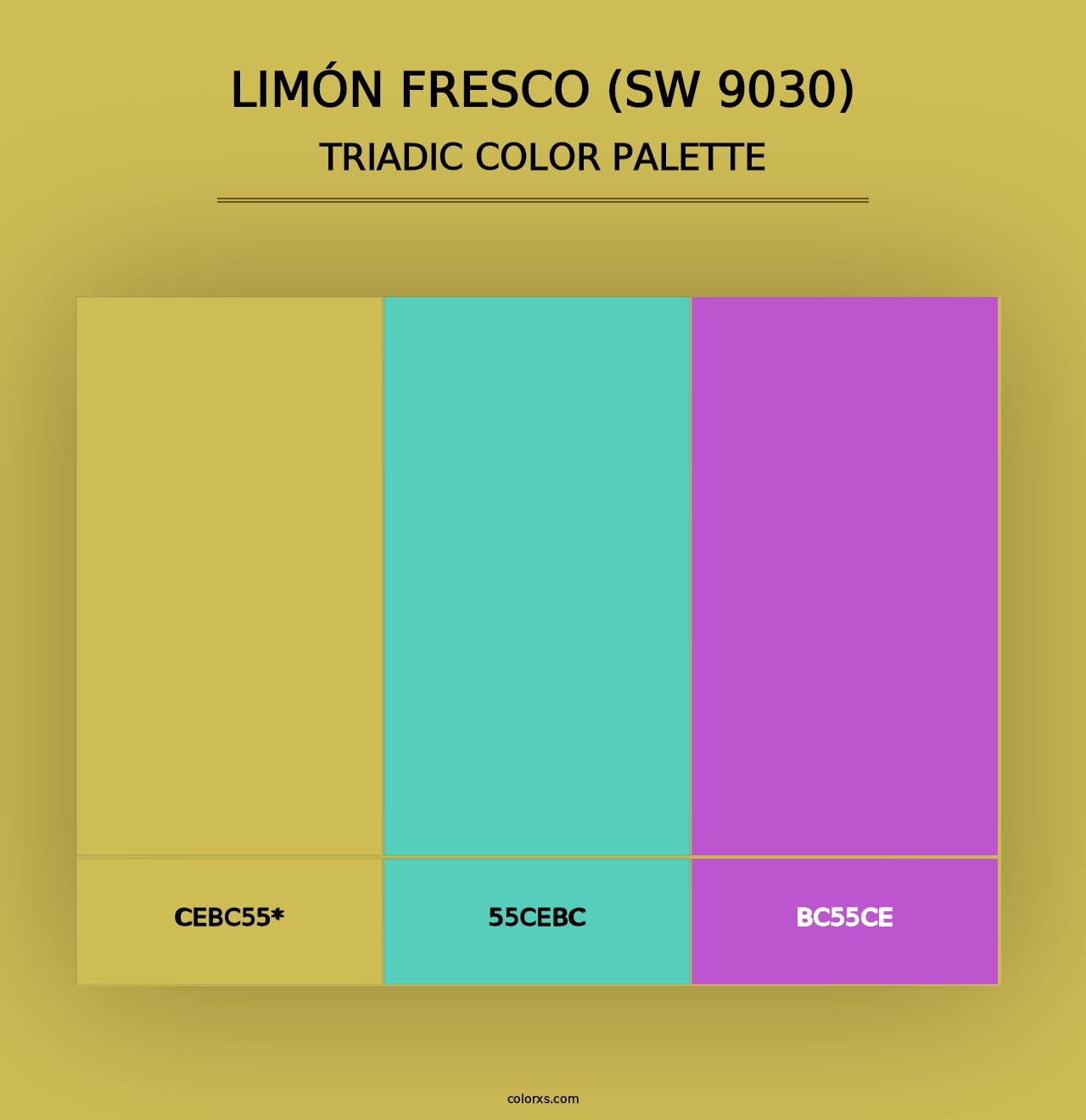 Limón Fresco (SW 9030) - Triadic Color Palette