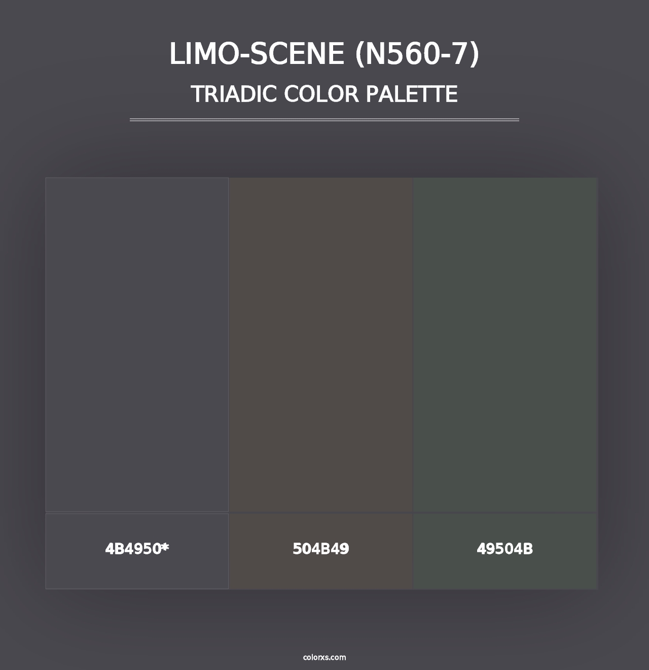 Limo-Scene (N560-7) - Triadic Color Palette