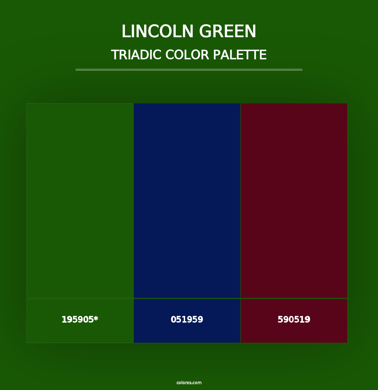 Lincoln Green - Triadic Color Palette