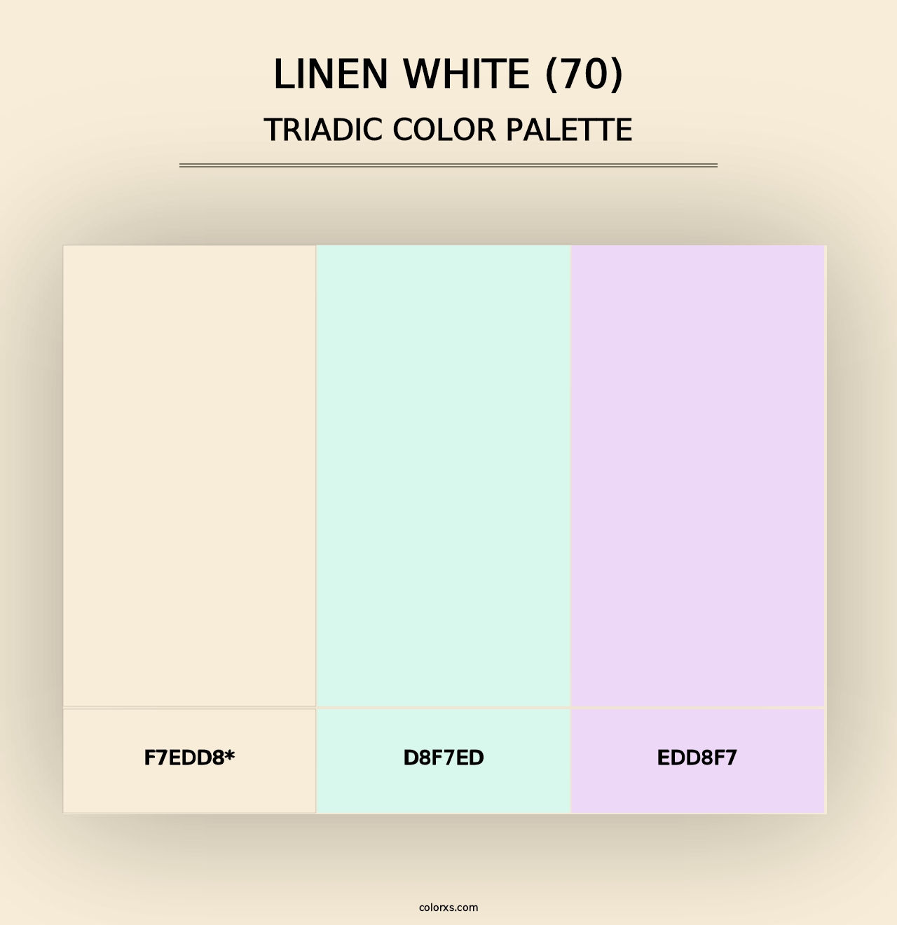 Linen White (70) - Triadic Color Palette